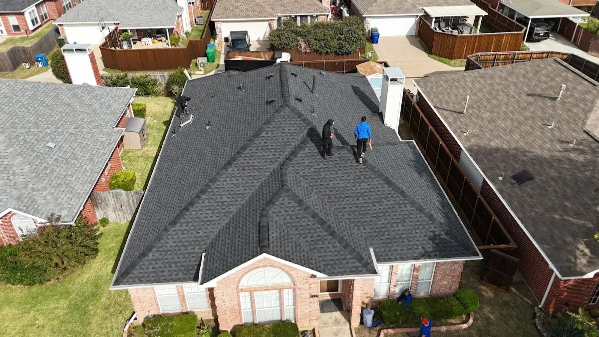 Slate & Tile Roof Repair work in progress on a Elko property